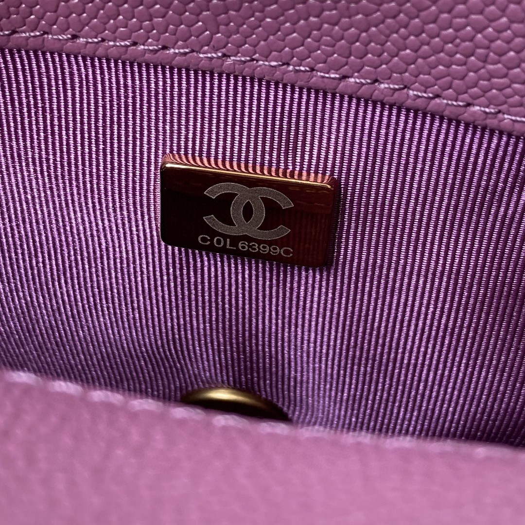 Chanel AS3108 Chanel Flap bag Grained Calfskin Purple - Default Title - View 9