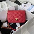 Chanel AS3108 Chanel Flap bag Grained Calfskin Red - Default Title - View 1