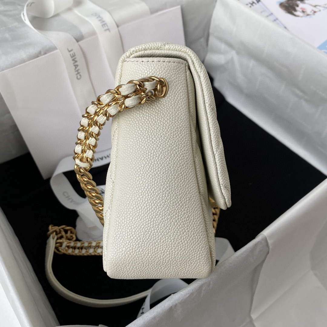 Chanel AS3108 Chanel Flap bag Grained Calfskin White