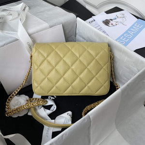 Chanel AS3108 Chanel Flap bag Grained Calfskin Yellow - Default Title - View 2
