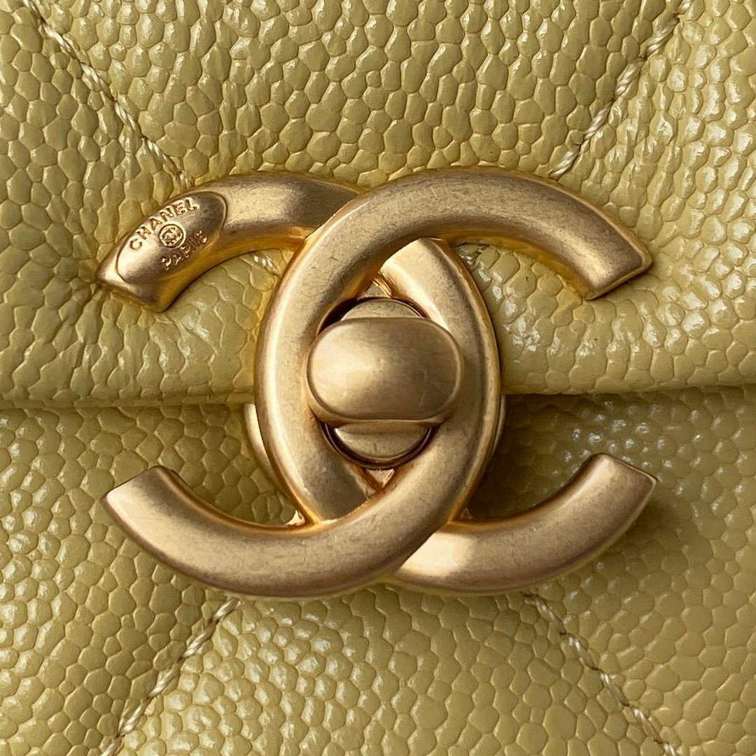 Chanel AS3108 Chanel Flap bag Grained Calfskin Yellow