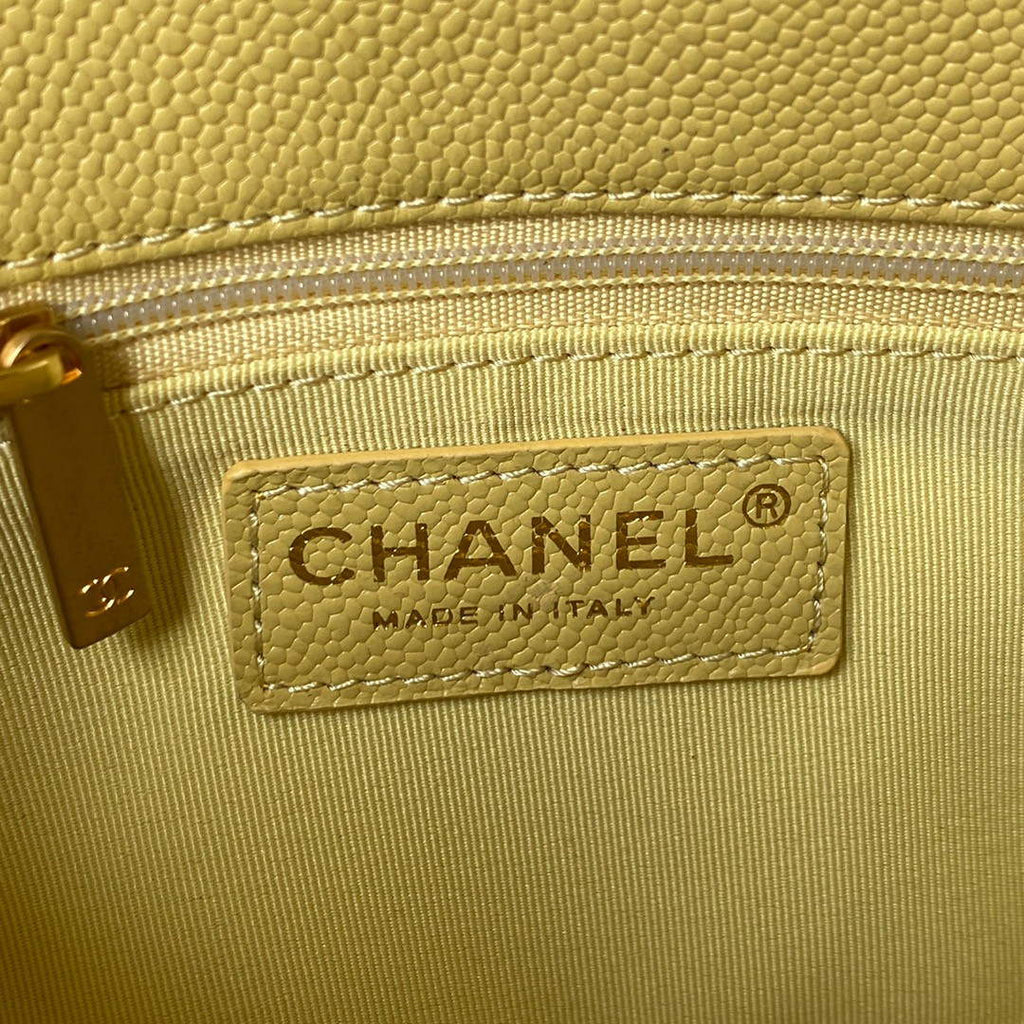 Chanel AS3108 Chanel Flap bag Grained Calfskin Yellow