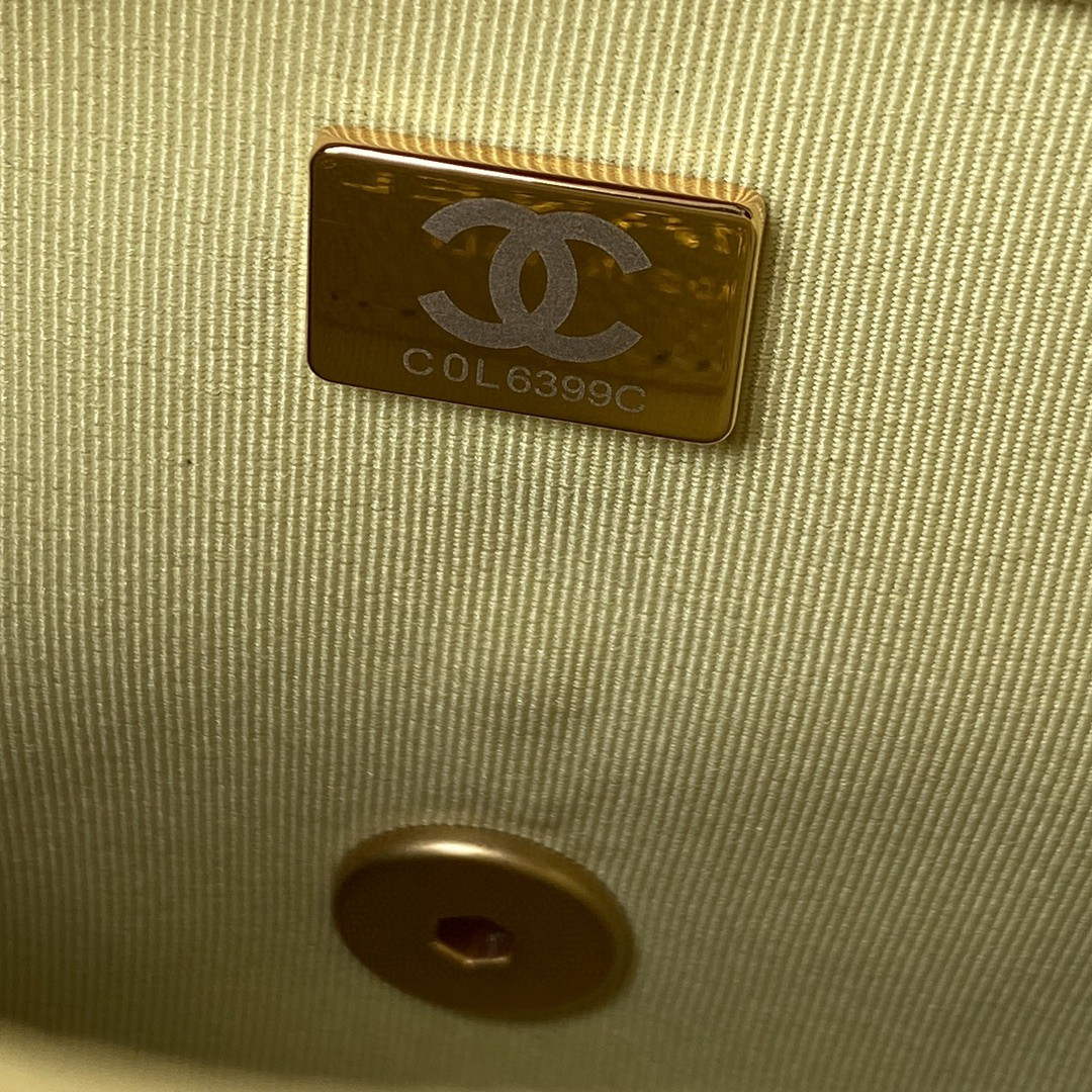 Chanel AS3108 Chanel Flap bag Grained Calfskin Yellow