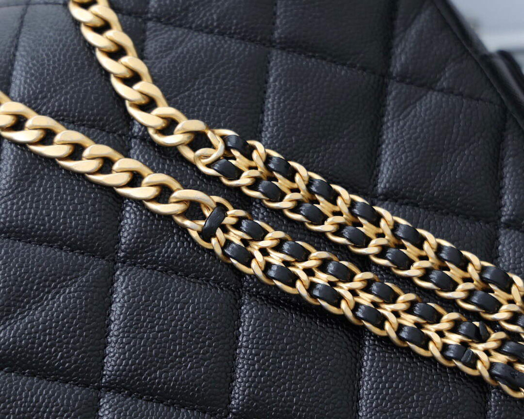 Chanel AS3108 Backpack Chanel flap bag  Calfskin Black