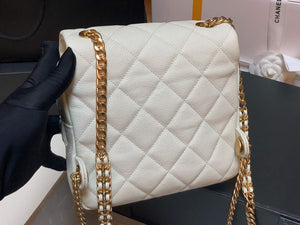 Chanel AS3108 Backpack Chanel flap bag Calfskin White - Default Title - View 7