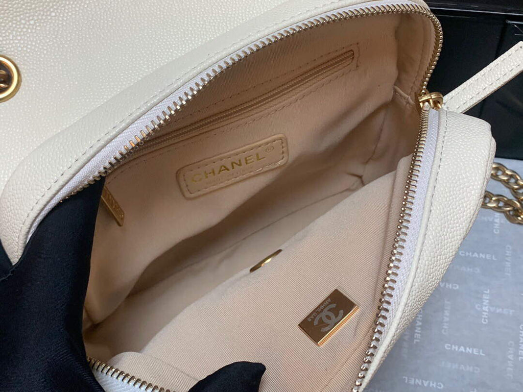 Chanel AS3108 Backpack Chanel flap bag Calfskin White
