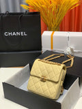 Chanel AS3108 Backpack Chanel flap bag Calfskin Yellow