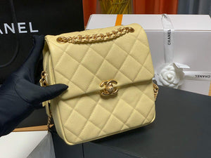 Chanel AS3108 Backpack Chanel flap bag Calfskin Yellow - Default Title - View 2