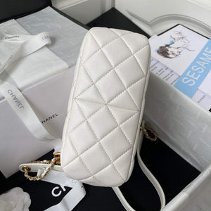 Chanel AS3111 Hobo Small Handbag Lambskin White - Default Title - View 6