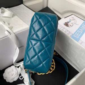 Chanel AS3111 Hobo Small Handbag Lambskin Blue - Default Title - View 6
