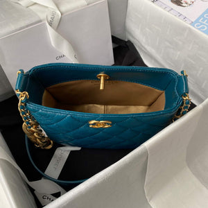 Chanel AS3112 Hobo Handbag Lambskin Blue - Default Title - View 7