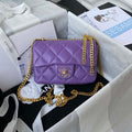Chanel AS3113 Mini Flap Bag Lambskin Purple - Default Title - View 1
