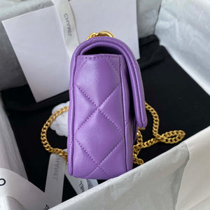 Chanel AS3113 Mini Flap Bag Lambskin Purple - Default Title - View 5