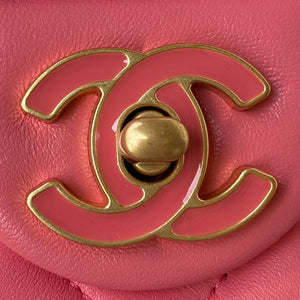Chanel AS3113 Mini Flap Bag Lambskin Rose Red - Default Title - View 3