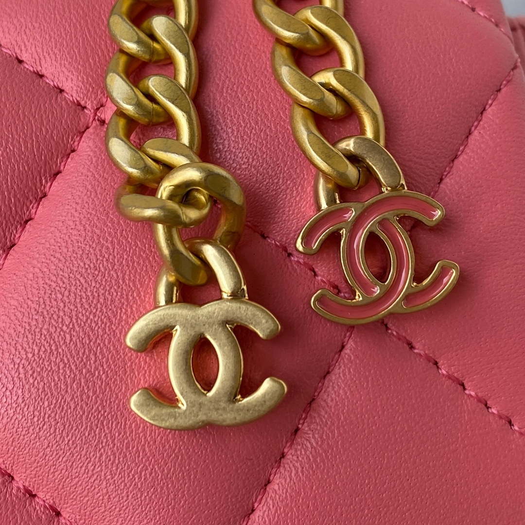 Chanel AS3113 Mini Flap Bag Lambskin Rose Red - Default Title - View 4