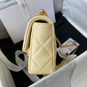 Chanel AS3113 Mini Flap Bag Lambskin Yellow - Default Title - View 6