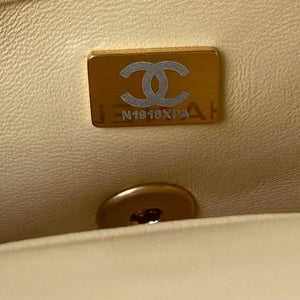 Chanel AS3113 Mini Flap Bag Lambskin Yellow - Default Title - View 9