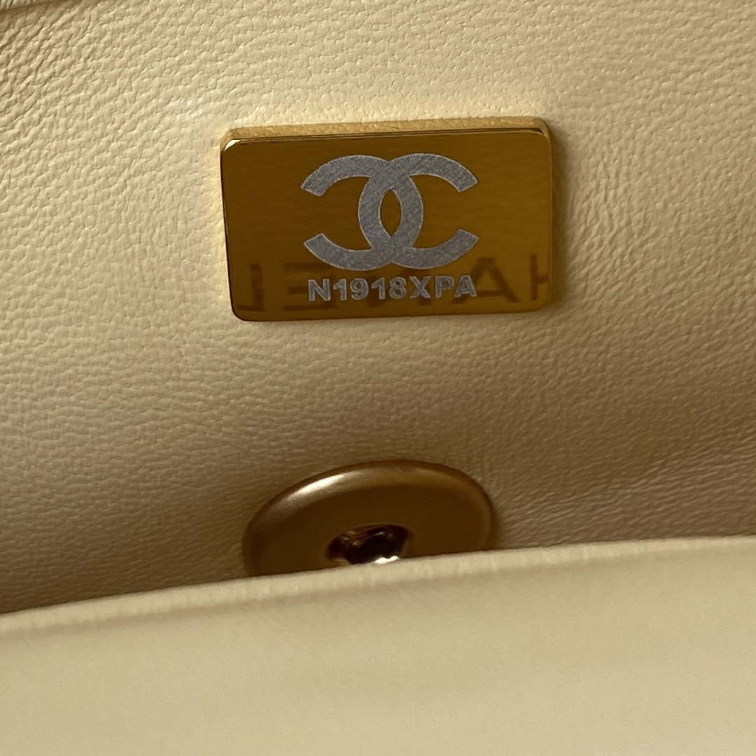 Chanel AS3113 Mini Flap Bag Lambskin Yellow