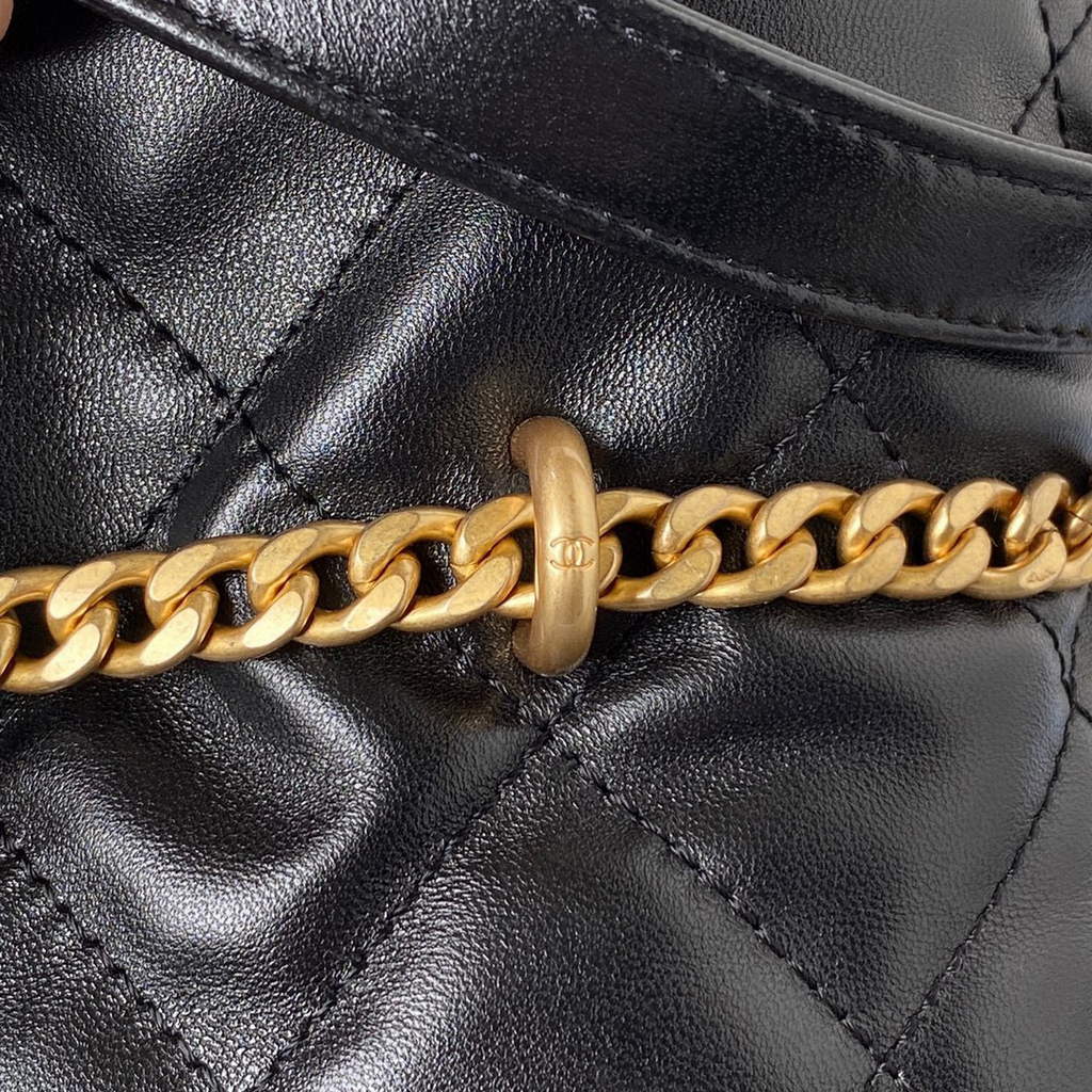 Chanel AS3117 Bucket Bag Lambskin Black