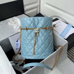 Chanel AS3117 Bucket Bag Lambskin Blue - Default Title - View 1
