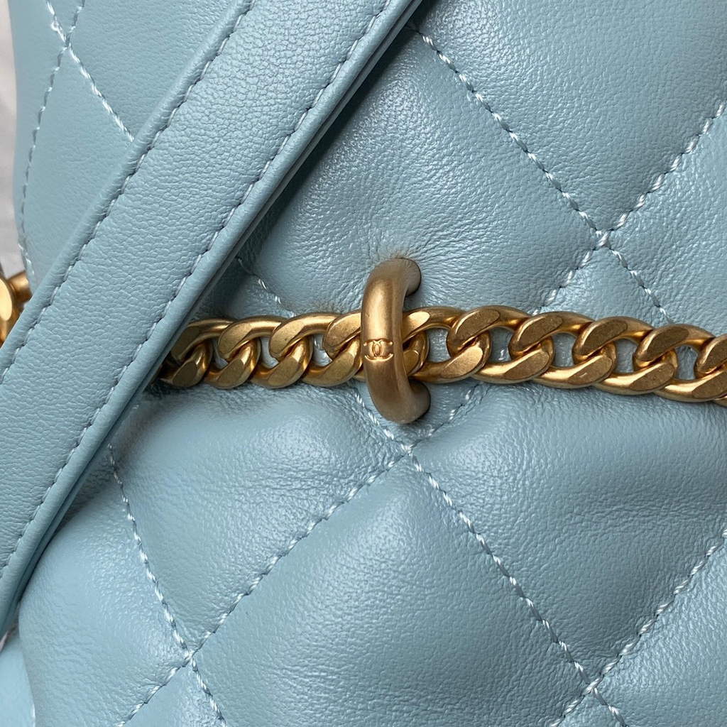 Chanel AS3117 Bucket Bag Lambskin Blue