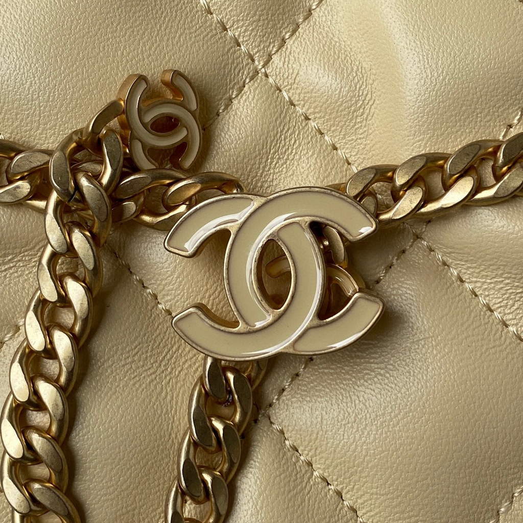 Chanel AS3117 Bucket Bag Lambskin Yellow
