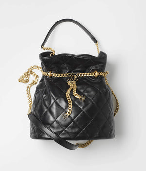 Chanel AS3117 Bucket Bag Lambskin B07634 Black - Default Title - View 1