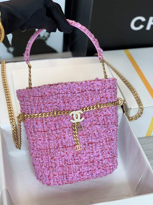 Chanel AS3117 Bucket Bag Tweed Pink - Default Title - View 1