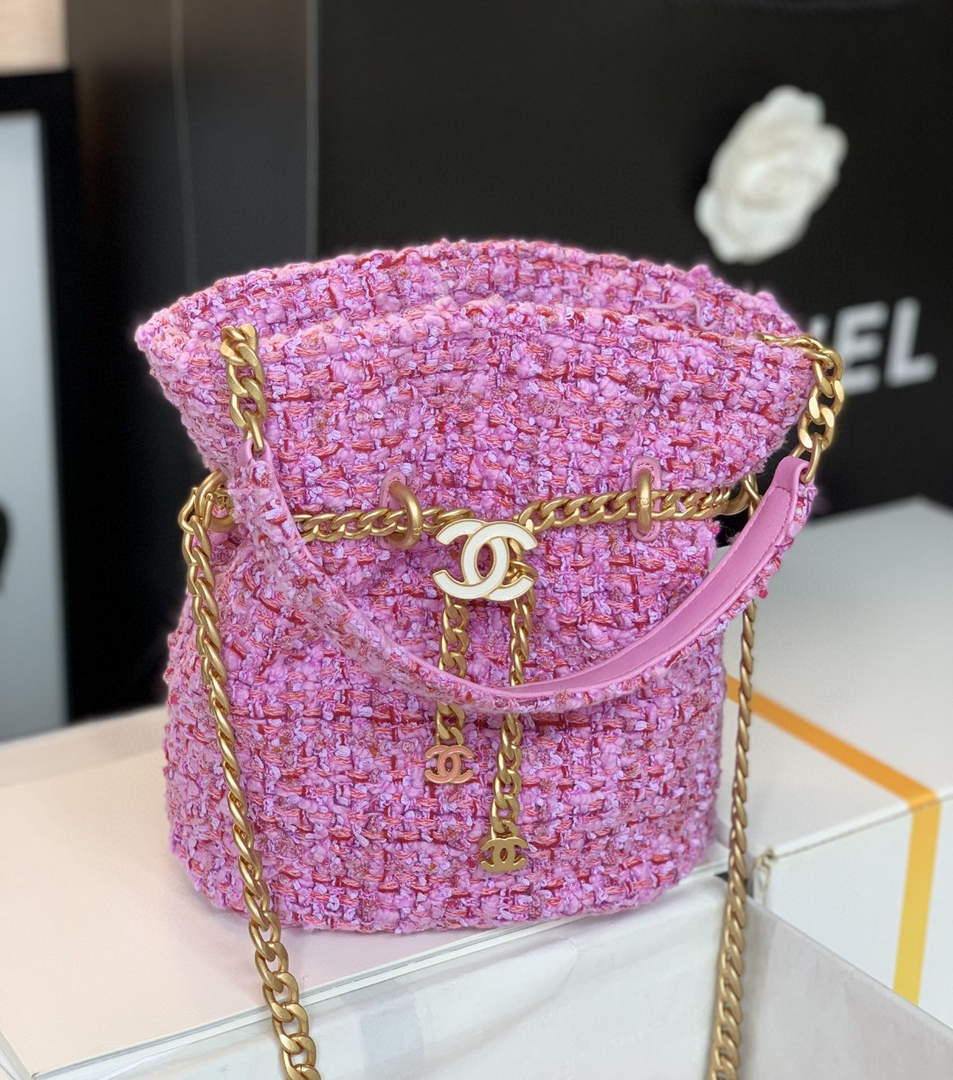 Chanel AS3117 Bucket Bag Tweed Pink - Default Title - View 2