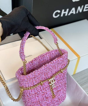 Chanel AS3117 Bucket Bag Tweed Pink - Default Title - View 3