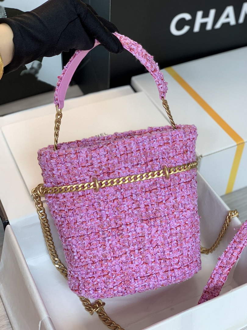 Chanel AS3117 Bucket Bag Tweed Pink - Default Title - View 6