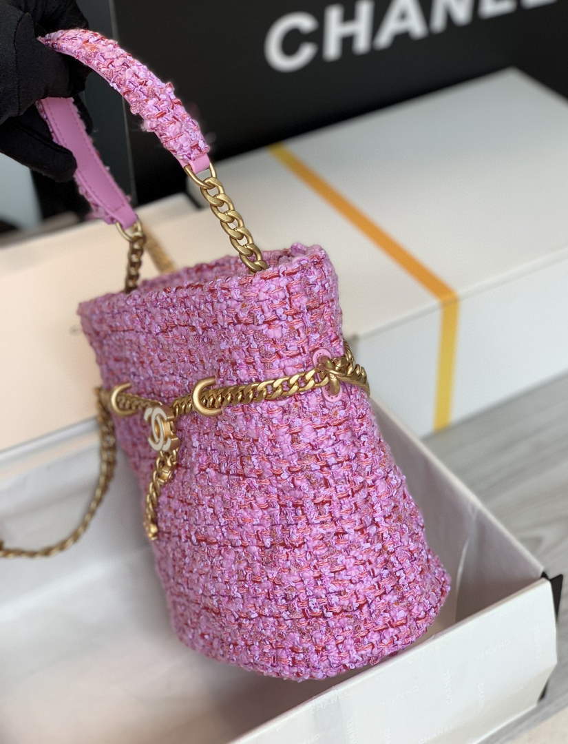 Chanel AS3117 Bucket Bag Tweed Pink - Default Title - View 9