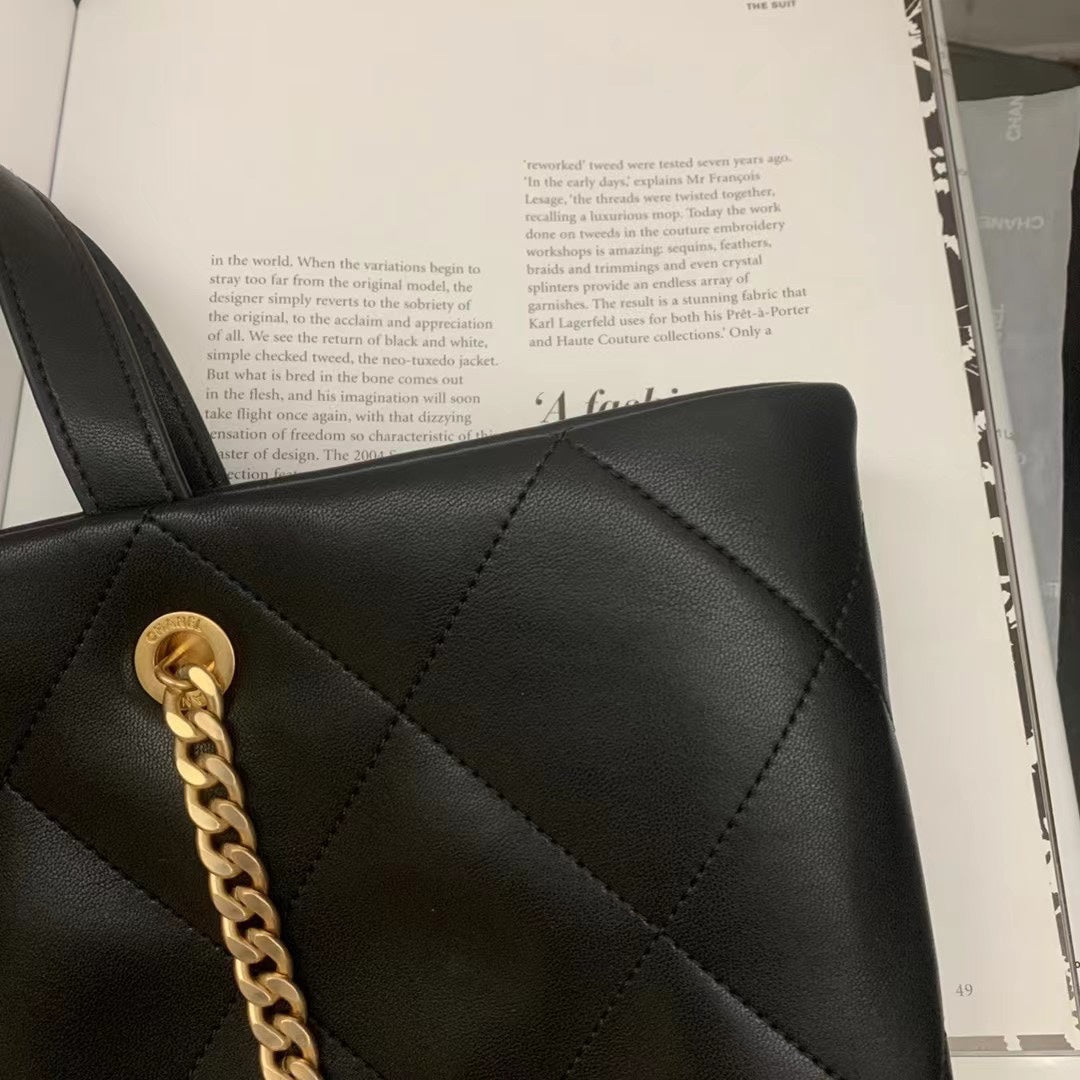 Chanel AS3128 Maxi Shopping Bag Calfskin In Black - Default Title - View 9