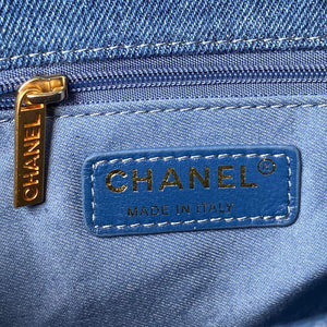 Chanel AS3135 Large Flap Bag Printed Denim Blue - Default Title - View 8