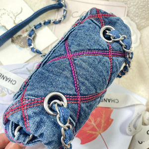 Chanel AS3187 22A Beach Denim mini saddle bag Denim blue - Default Title - View 4