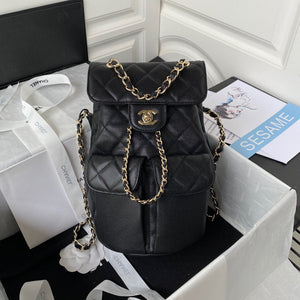 Chanel Backpack Calfskin AS3200 Black Gold - Default Title - View 1