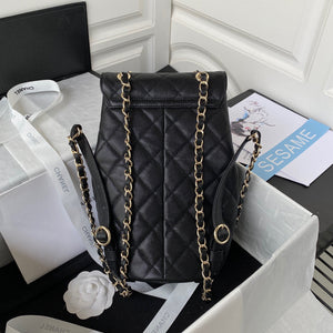 Chanel Backpack Calfskin AS3200 Black Gold - Default Title - View 2