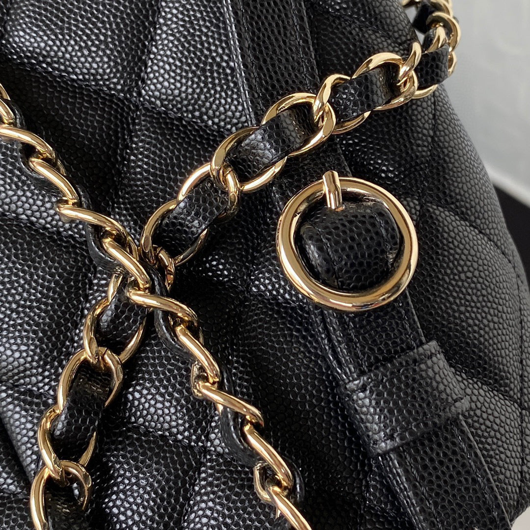 Chanel Backpack Calfskin AS3200 Black Gold - Default Title - View 5