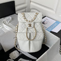 Chanel Backpack AS3200 Calfskin White Gold - Default Title - View 1