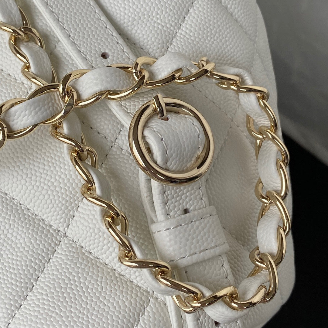Chanel Backpack AS3200 Calfskin White Gold - Default Title - View 5