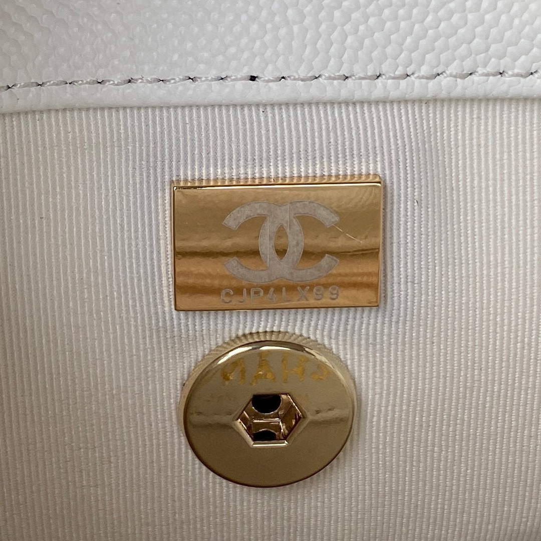 Chanel Backpack AS3200 Calfskin White Gold - Default Title - View 9