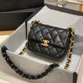 Chanel AS3205 Mini Flap bag lambskin gold Black - Default Title - View 1