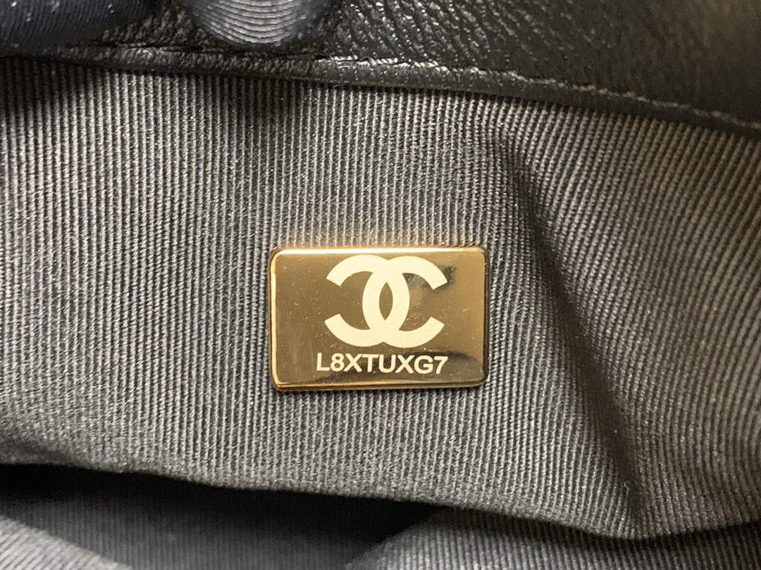 Chanel AS3205 Mini Flap bag lambskin gold Black