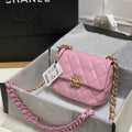 Chanel AS3205 Mini Flap bag lambskin gold Pink - Default Title - View 1