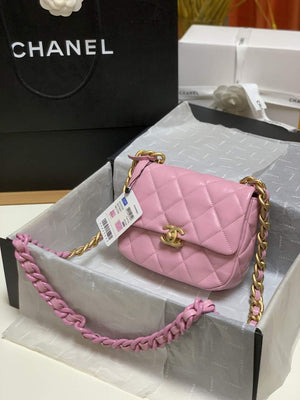 Chanel AS3205 Mini Flap bag lambskin gold Pink - Default Title - View 1