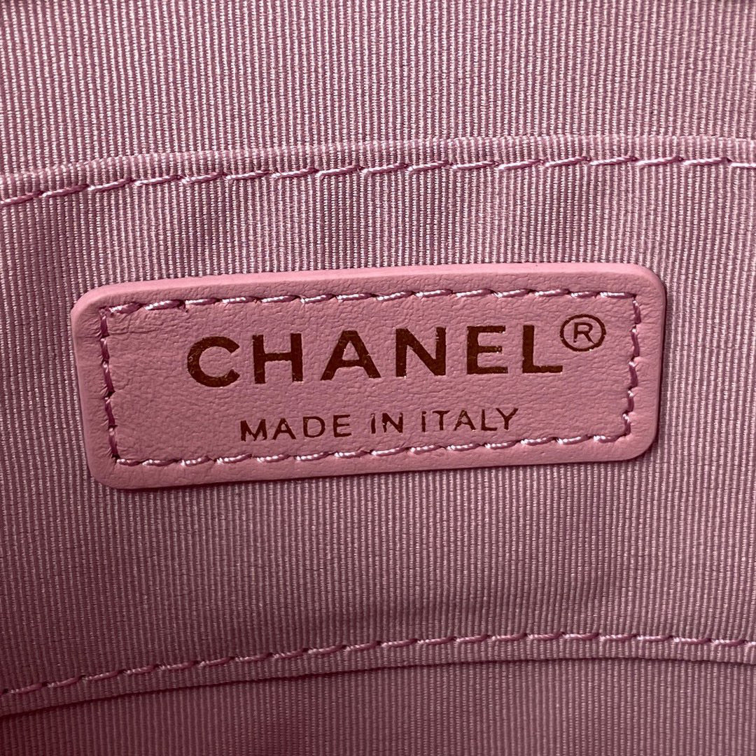 Chanel Mini Flap Bag Lambskin Gold-Tone Metal AS3205 Pink - Default Title - View 8