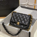 Chanel AS3206 Small Flap bag lambskin gold Black - Default Title - View 1
