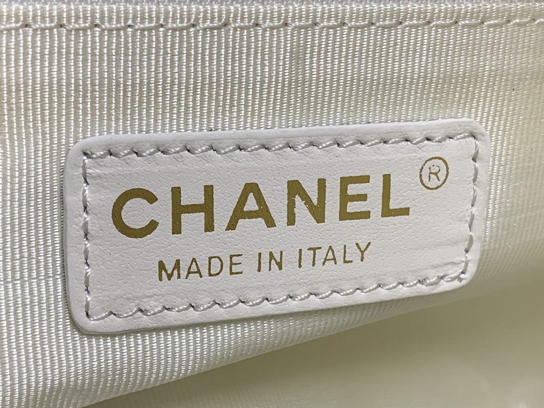 Chanel AS3206 Small Flap bag lambskin gold White - Default Title - View 8