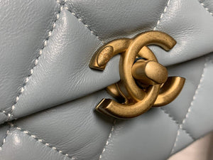 Chanel AS3206 Small Flap bag lambskin gold Blue - Default Title - View 3