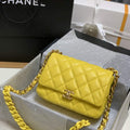 Chanel AS3206 Small Flap bag lambskin gold Yellow - Default Title - View 1